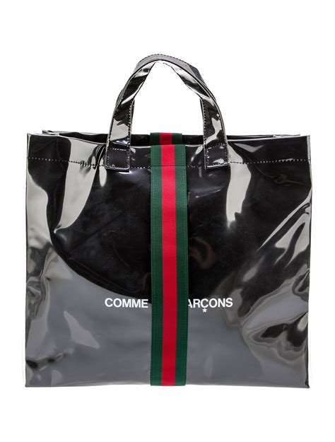 gucci x comme des garçons pvc|Gucci x COMME des GARÇONS PVC Top Handle Bag .